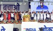 Oppn puts up united front at INDIA's Delhi rally