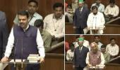 Fadnavis, Shinde take oath again as MVA protests