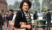 Priyanka Gandhi carries 'Palestine' bag to Parliament