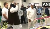 Congress leaders pay last respects to Manmohan Singh at AICC HQ