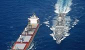 Indian warship helps another vessel under attack