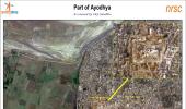 Ram temple in Ayodhya, as seen from space