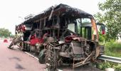 18 killed, 19 injured as bus hits milk tanker in UP