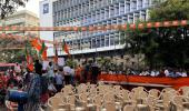 BJP HQ In Mumbai Wears A Deserted Look