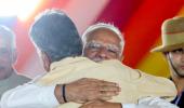 Modi Gives Naidu His Hug Treatment