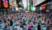 PIX: Yoga at New York's Times Square