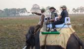 PIX: Modi takes elephant, jeep safari in Kaziranga