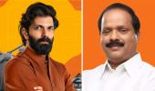 Poll rivals shake hands outside Siddhivinayak temple