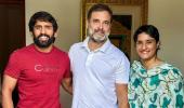 Phogat, Punia meet Rahul, may contest Haryana polls