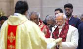 Modi attends Christmas morning service at Delhi Church