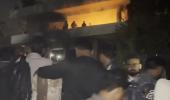 Protesters set afire Mujibur Rahman's home in Dhaka during Hasina's address