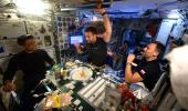 PIX: Shuks parties on space station ahead of homecoming