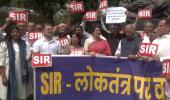 INDIA bloc MPs tear 'SIR' posters as Parl logjam continues