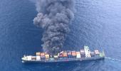 Singapore ship catches fire off Kerala coast; 4 missing