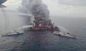 Kerala: Oil spill feared from burning Singaporean ship