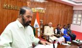 Bharat Mata row: Kerala min storms out of Guv's event