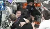 SEE: Warm hugs as Shuks, 3 others enter space station