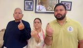 Nitish, Lalu, Tejashwi vote as Bihar votes in 1st phase