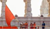Modi, Bhagwat hoist saffron flag atop Ayodhya Temple