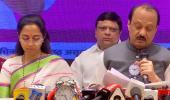Pune civic polls: Ajit Pawar, Supriya Sule share stage