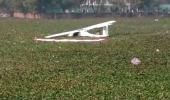 IAF training aircraft crashes into pond in Prayagraj