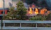 Huge fire breaks out in Rajdhani Exp in MP, rail traffic hit 