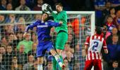 Atletico's Courtois shines as he shuts out parent club Chelsea