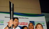 Marathon Flame arrives in Mumbai from Greece