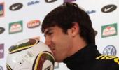 Kaka kisses controversial Jabulani ball