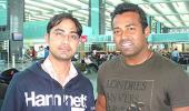 Spotted: Leander Paes at Bangalore airport