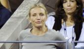 Cameron Diaz watched Federer doing what he does best, win