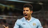 Debutant Aguero nets twice as City down Swansea