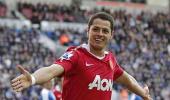 Hernandez double fires Man U four points clear