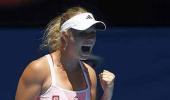 Wacky Wozniacki bounces into Melbourne quarters