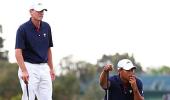 Presidents Cup: Woods, Stricker crash but US in command