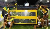 Dazzling Bolt leads Jamaica to world record