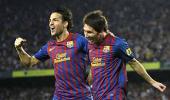 Merciless Messi hits three as Barca win 8-0