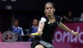 Saina Nehwal tames Tine Baun to enter semi-finals