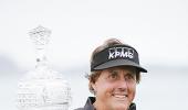 Mickelson outplays Woods to win Pebble Beach title