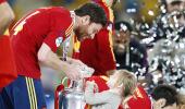 Euro photos: Kiddies party after dads' triumph