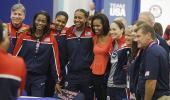 Michelle Obama tells US athletes to 'have fun' at Games