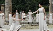 London Olympics torch lit in Ancient Olympia