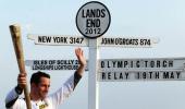 Ainslie sets the Olympic torch relay on the road