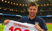 Gerrard makes 100th appearance for England