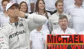 Schumacher fans hail their departing hero