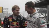 Vettel emulates boyhood hero Schumacher