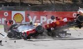 Alonso, Hamilton crash out of Belgian GP