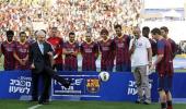 Israeli president's wayward pass surprises Messi