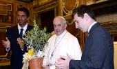PHOTOS: Pope Francis meets Messi's Argentina and Buffon's Italy