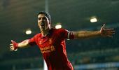 EPL PHOTOS: Suarez on fire as Liverpool thump Spurs 5-0